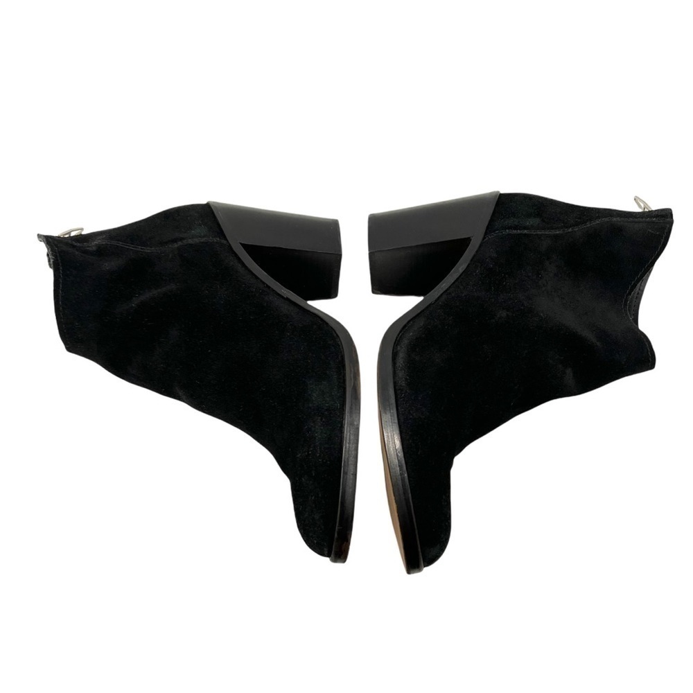 Dolce Vita Stevie Black Suede Leather Zip Back Heeled Ankle Booties Women 9 - Picture 7 of 11
